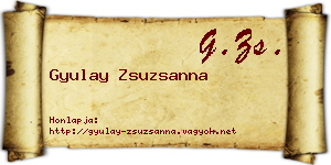 Gyulay Zsuzsanna névjegykártya